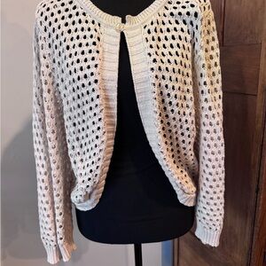 Elle Cream Open-Knit Cardigan